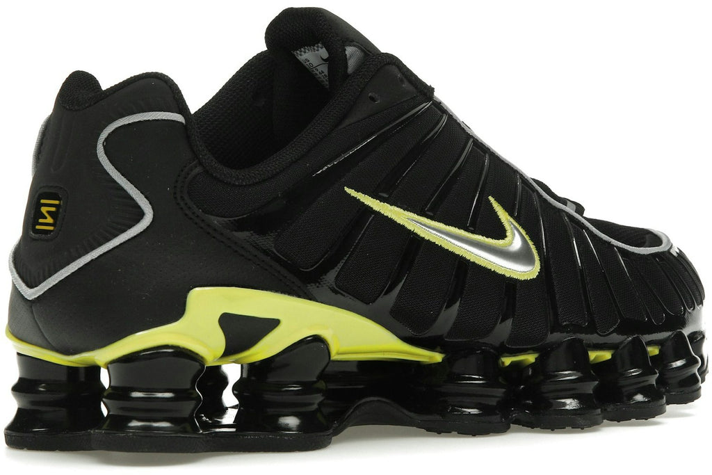 Nike Shox TL Black Dynamic Yellow Metallic Silver