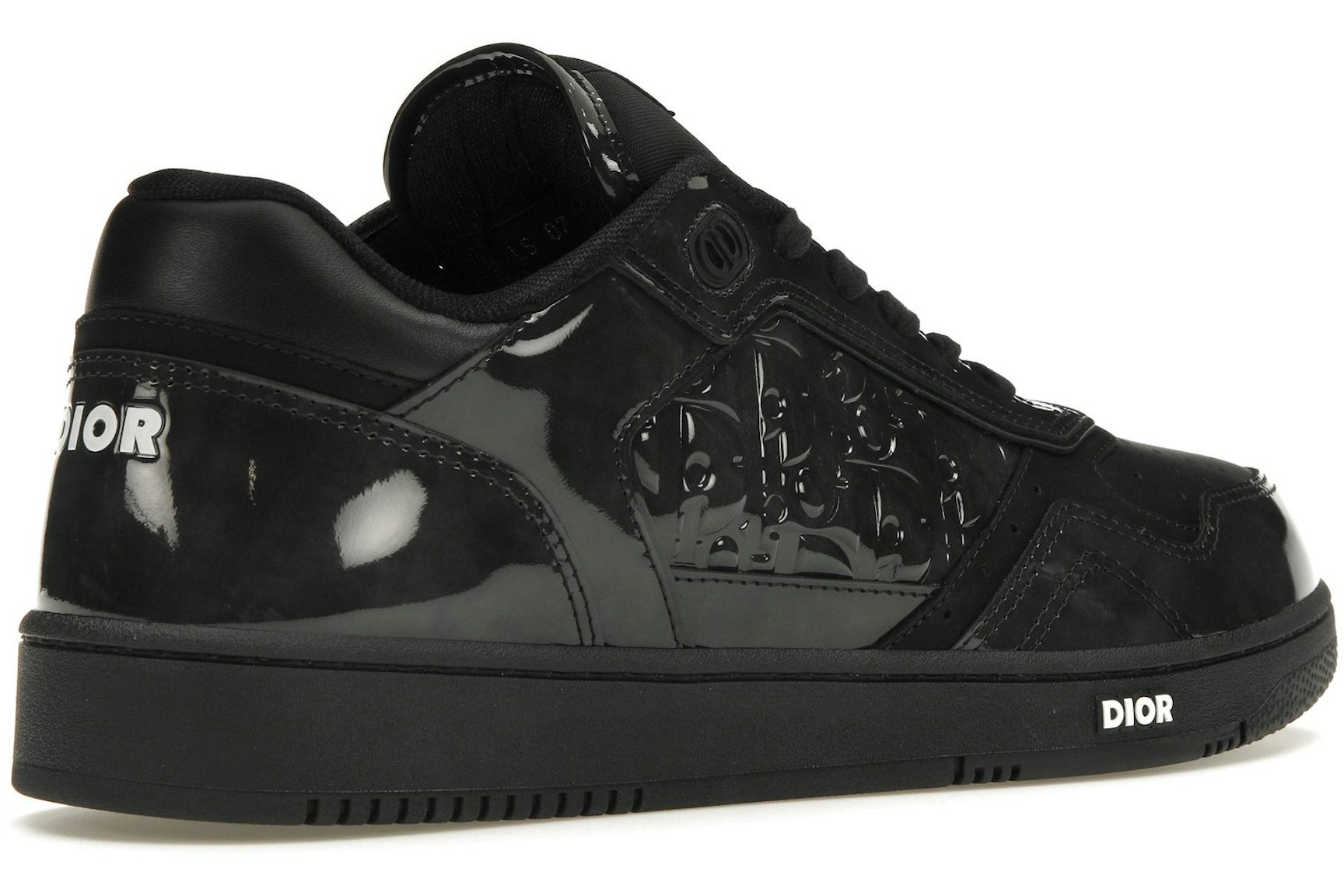 Dior B27 Low Black Patent Dior Oblique Gravity Embossed-4
