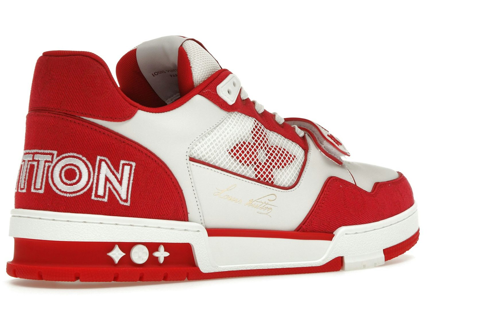 Louis Vuitton Trainer Red Monogram Denim
