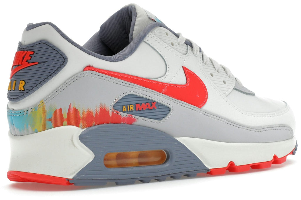 Nike Air Max 90 Premium Summit White Ashen Slate Pure Platinum Bright Crimson
