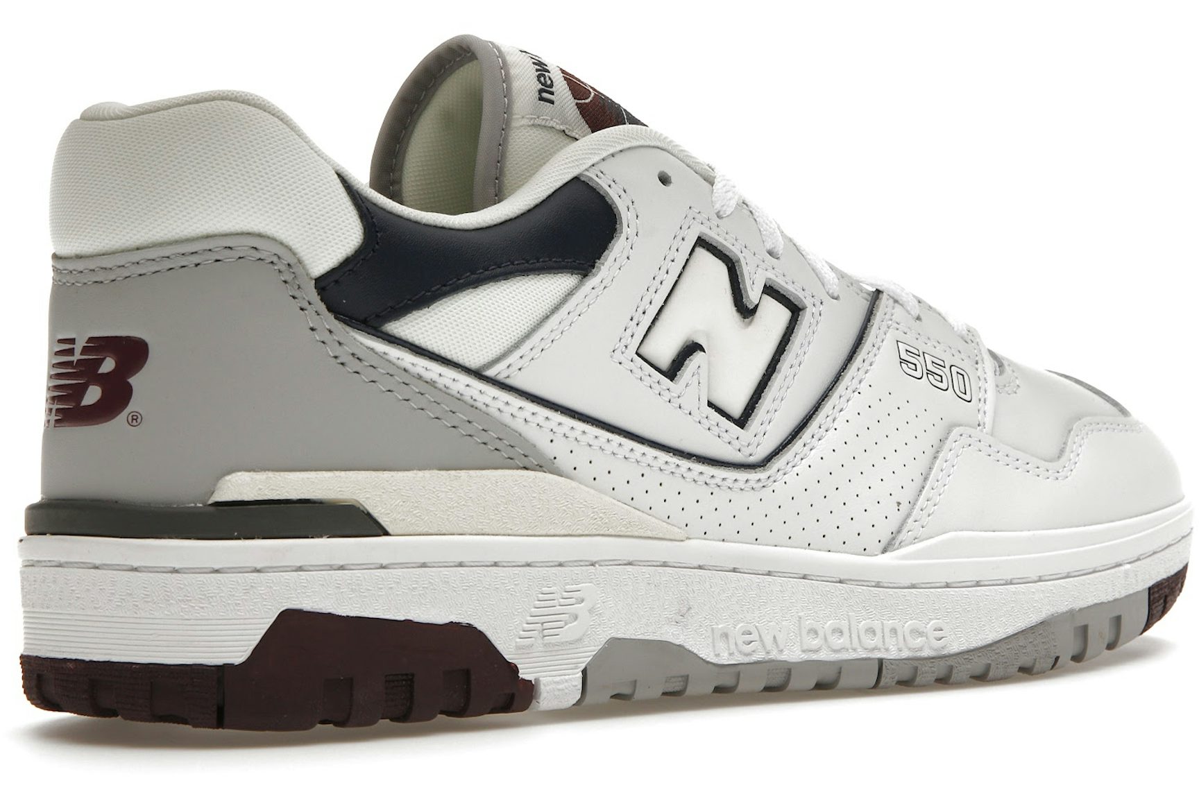 New Balance 550 White Natural Indigo Burgundy-4