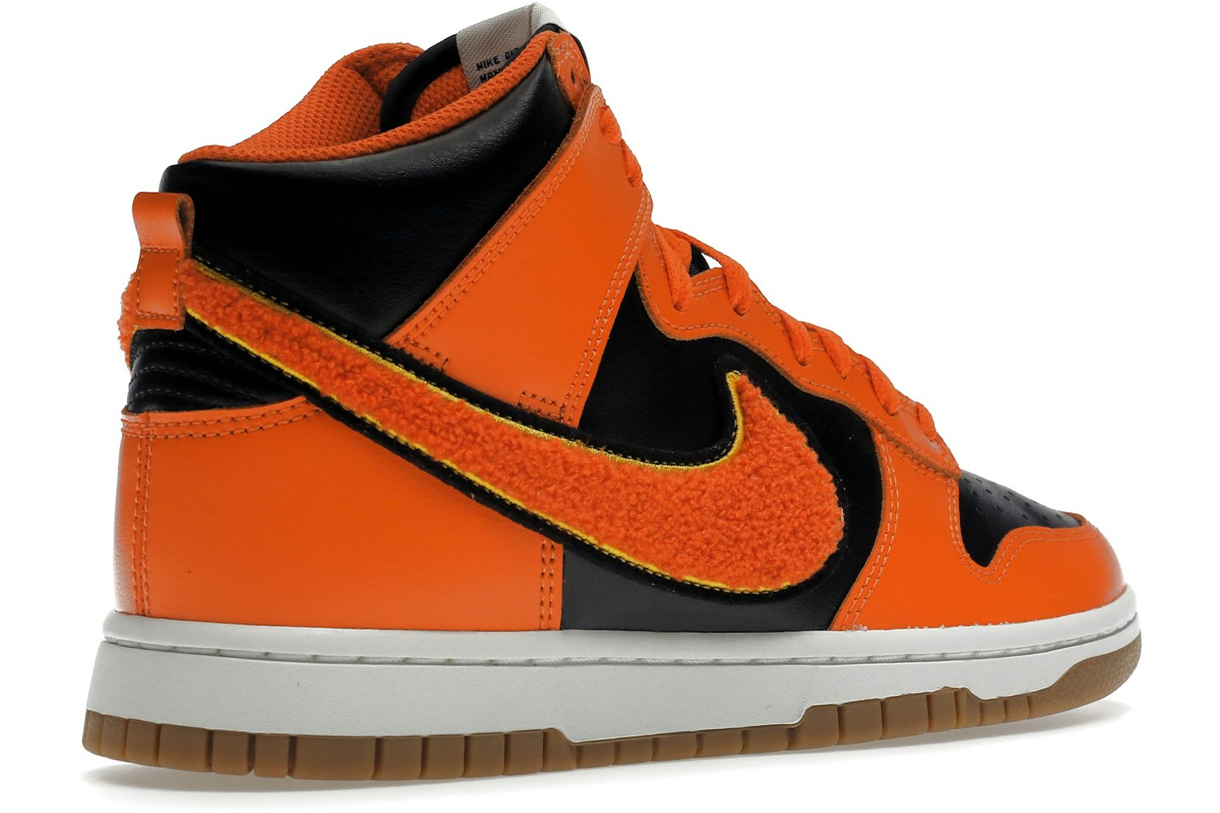 Nike Dunk High Retro Chenille Swoosh Safety Orange-4