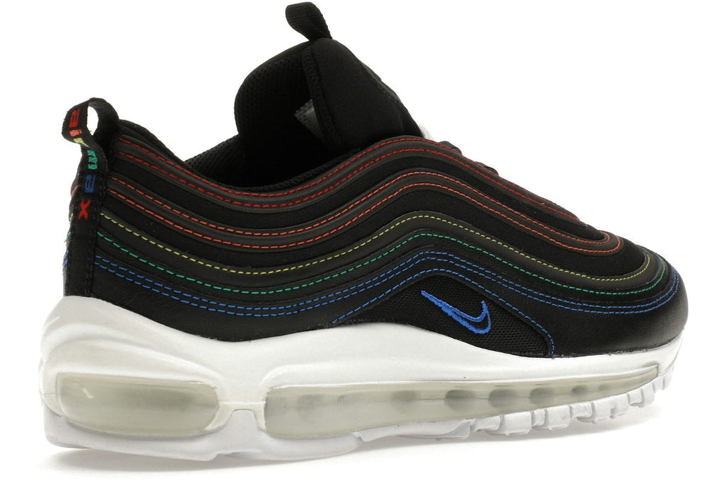 Nike Air Max 97 Black Rainbow Stitching (Women's)-4