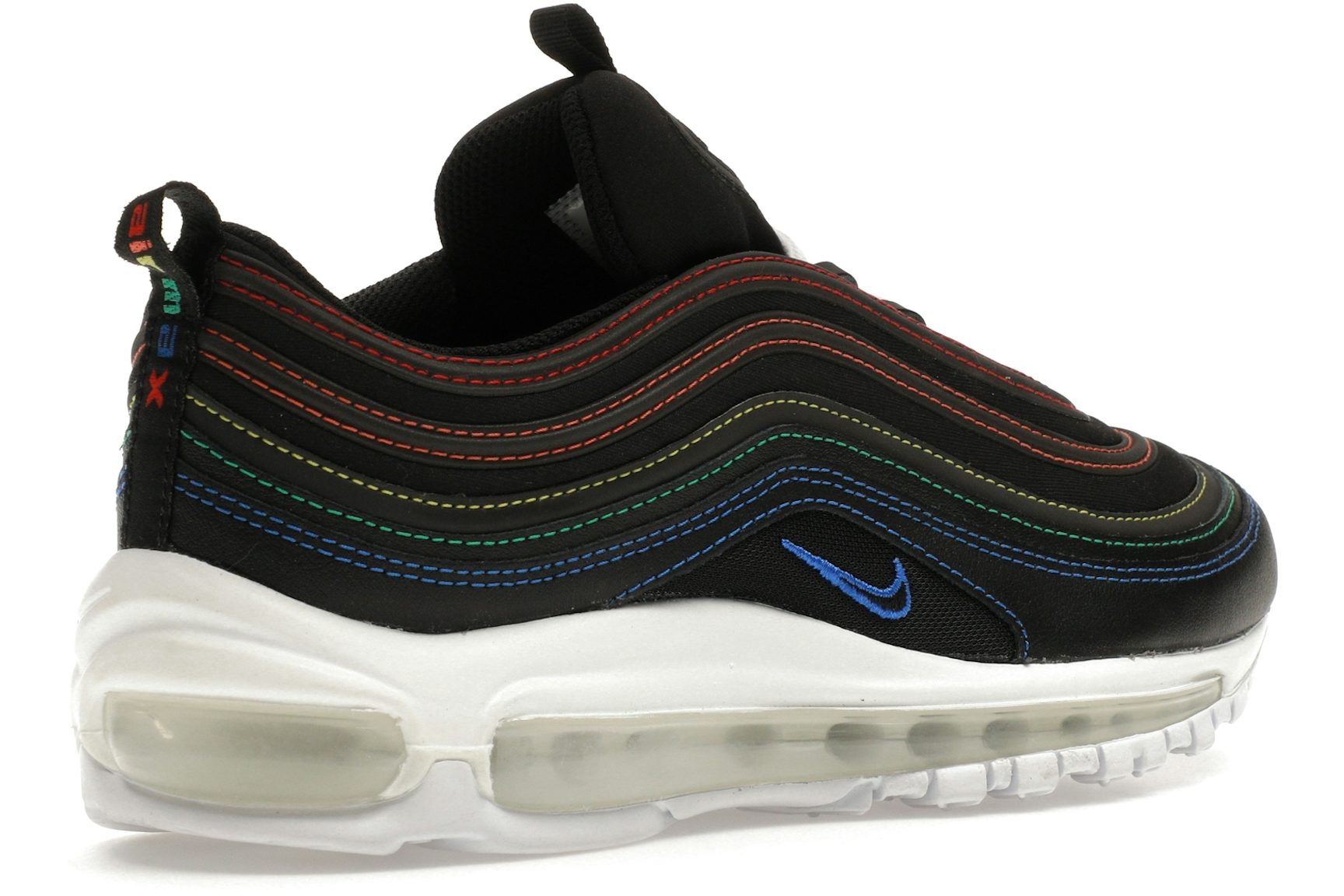Nike Air Max 97 Black Rainbow Stitching (Women's)-4
