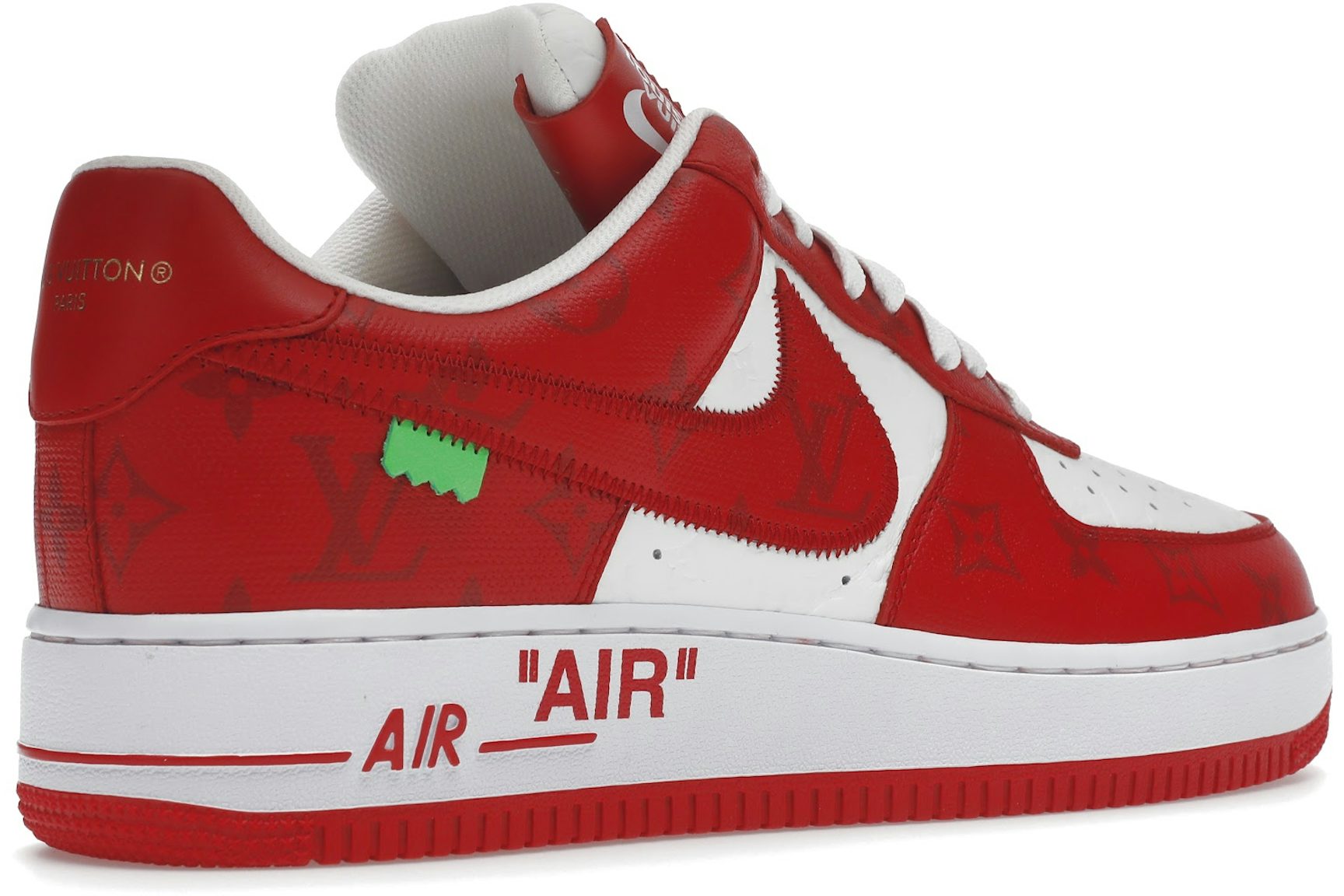 Louis Vuitton Nike Air Force 1 Low By Virgil Abloh White Red-4