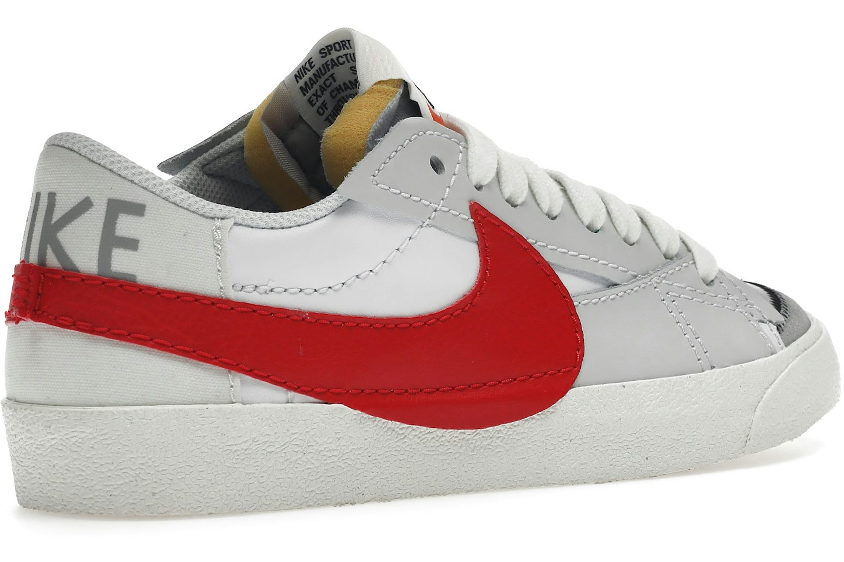 Nike Blazer Low 77 Jumbo White Photon Dust Light Smoke Grey University Red