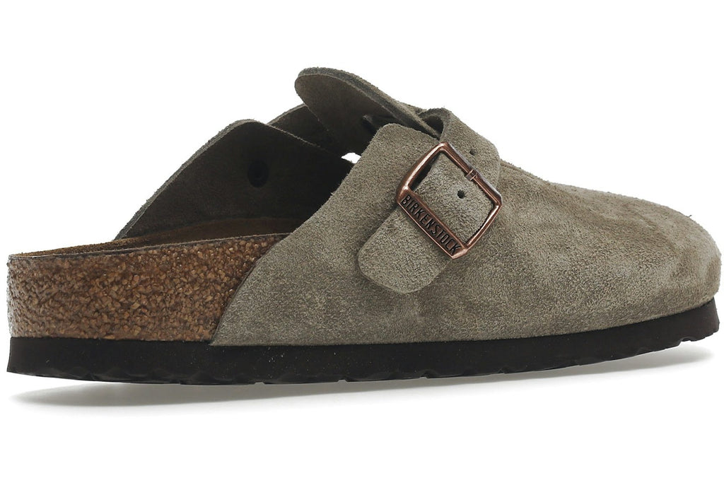 Birkenstock Boston Soft Footbed Suede Taupe (Narrow Fit)-4