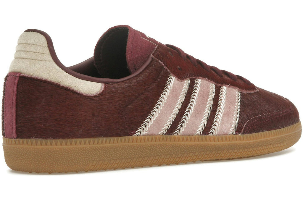 adidas Samba OG Maroon Sand Strata Pony (Women's)-4